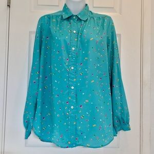 Evan Picone Women Blouse, Long Sleeve Top, Size 12
